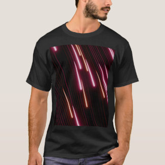 Cyberpunk Neon Light Trails Abstract Graphic T-Shi T-Shirt