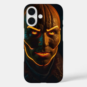 Cyberpunk Neon Pumpkin iPhone 16 Case