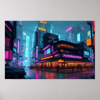 Cyberpunk Night City Poster
