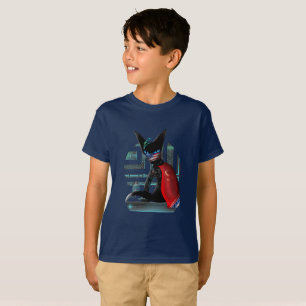  Cyberpunk Ninja Black Cat T-Shirt