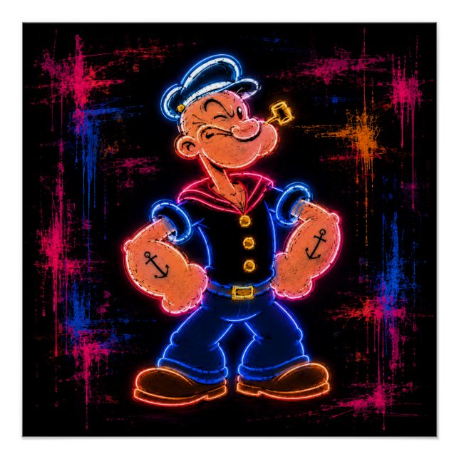 Cyberpunk Popeye Art Poster (Front)