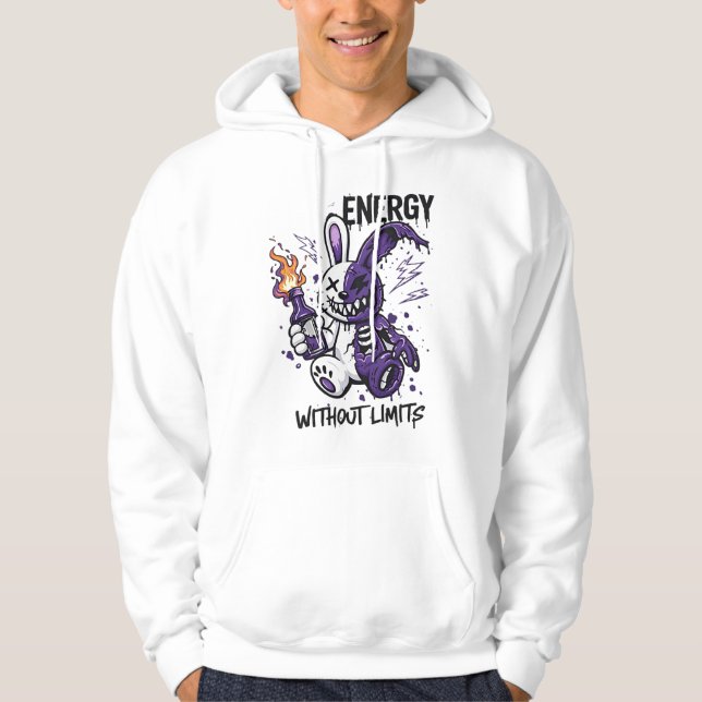 Cyberpunk Rabbit Graphic - Energy Without Limits S Hoodie (Front)