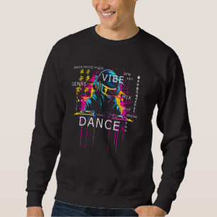 Cyberpunk Rave DJ Shirt, Retro Futuristic Outrun S Sweatshirt