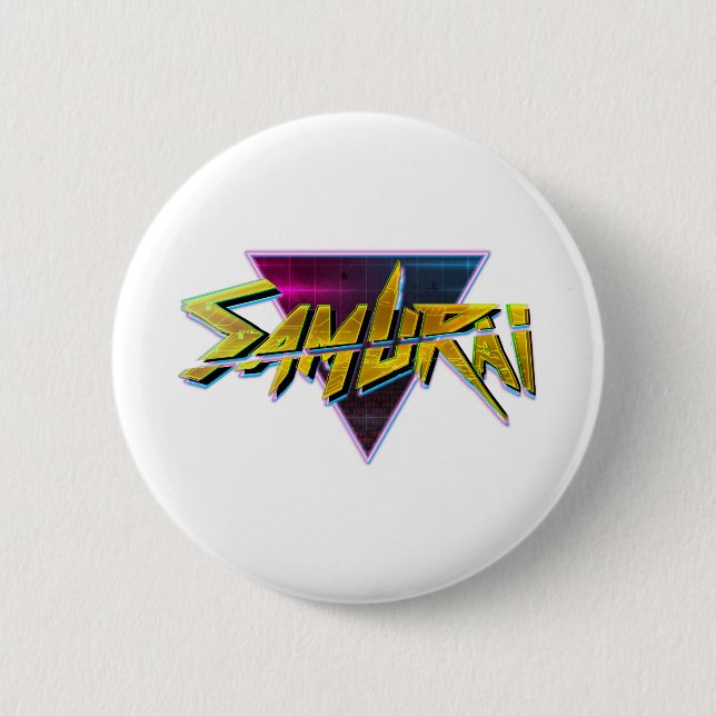 Cyberpunk Samurai 6 Cm Round Badge (Front)