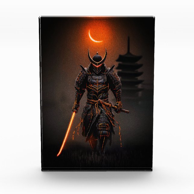 Cyberpunk Samurai Futuristic Warrior Photo Block (Front)