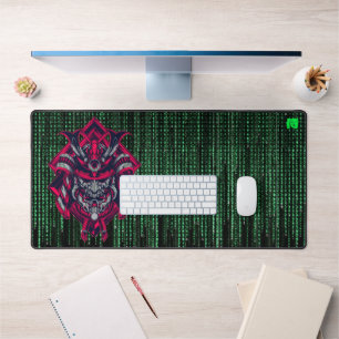 Cyberpunk Samurai Matrix Desk Mat