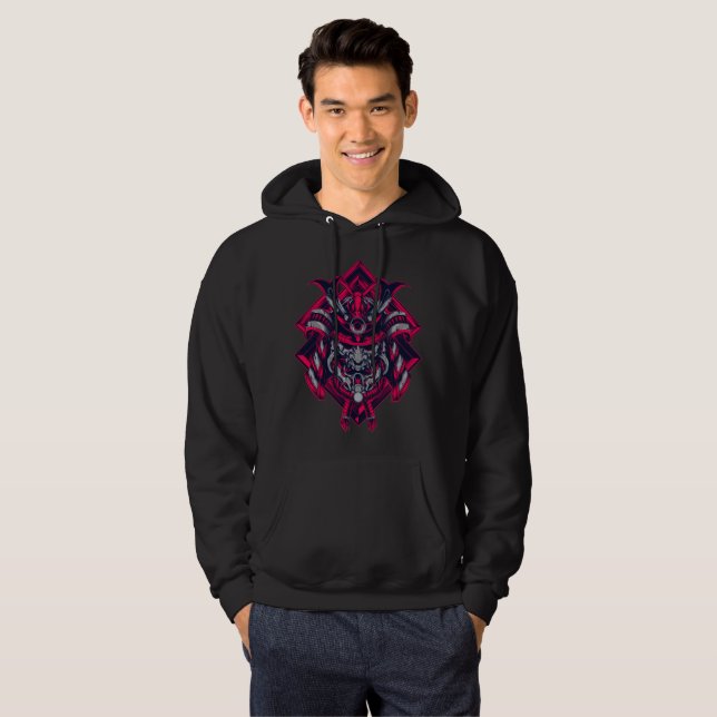 Cyberpunk Samurai Oni Hoodie (Front Full)