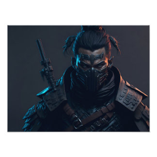 Cyberpunk Samurai Poster 