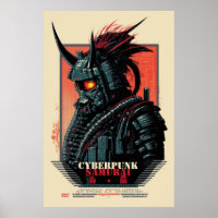 Cyberpunk Samurai Poster