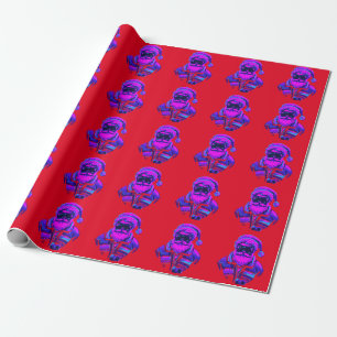 Cyberpunk Santa Claus Wrapping Paper