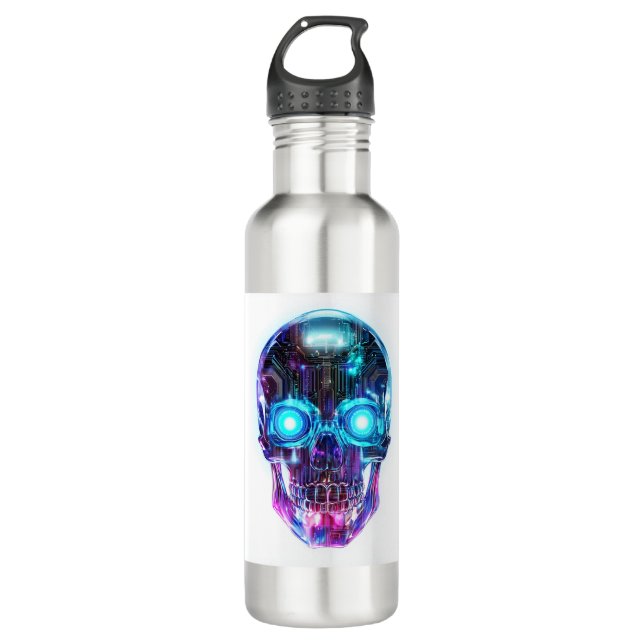 Cyberpunk Skull King 710 Ml Water Bottle (Front)