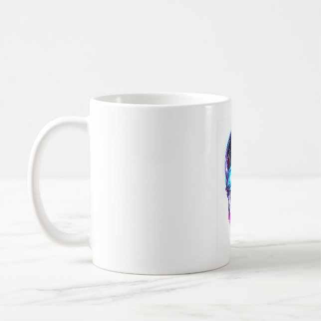 Cyberpunk Skull King Coffee Mug (Left)