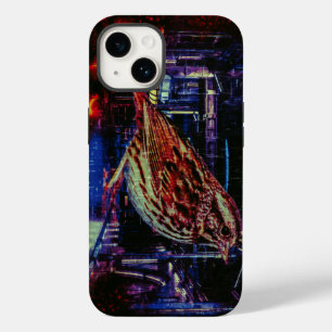 Cyberpunk Sparrow in Neon Cityscape Case-Mate iPhone 14 Case