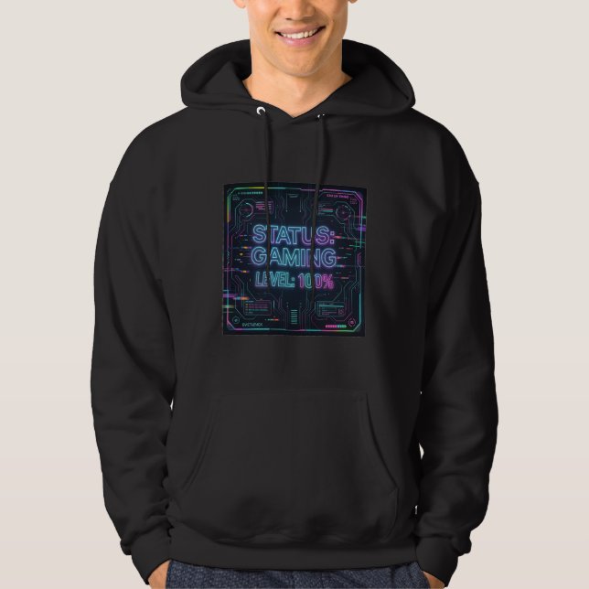 ​Cyberpunk Status Gaming Level 100 T-Shirt Hoodie (Front)