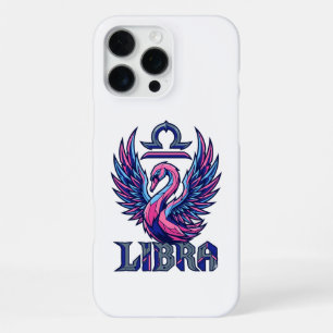 Cyberpunk Synthwave Libra Zodiac Mascot Swan iPhone 16 Pro Max Case