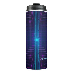 Cyberpunk System Access Personalised Neon  Thermal Tumbler