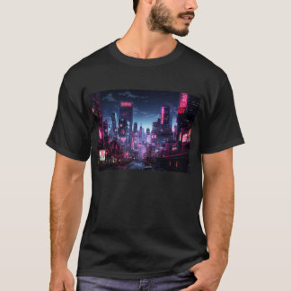 Cyberpunk Tokyo Night Street T-Shirt