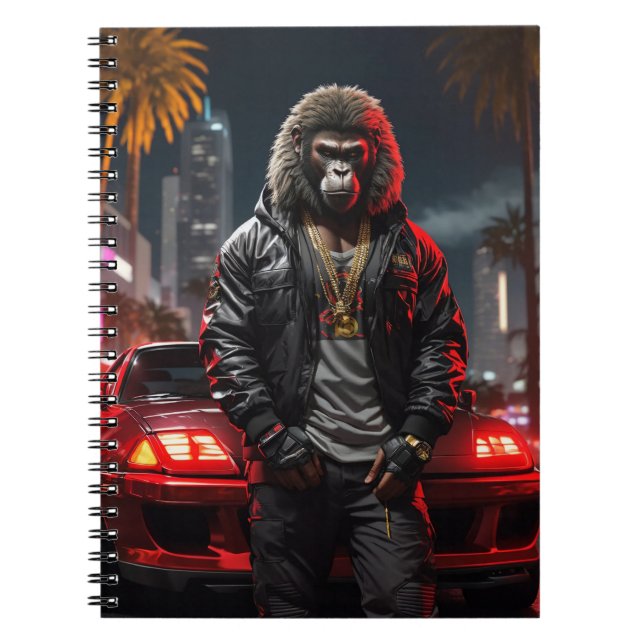 Cyberpunk Urban Ape Notebook (Front)