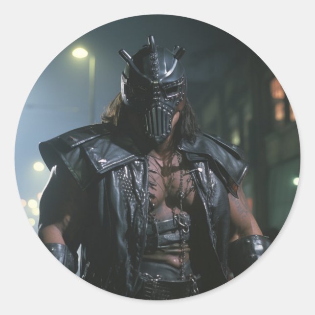 Cyberpunk Villain Classic Round Sticker (Front)