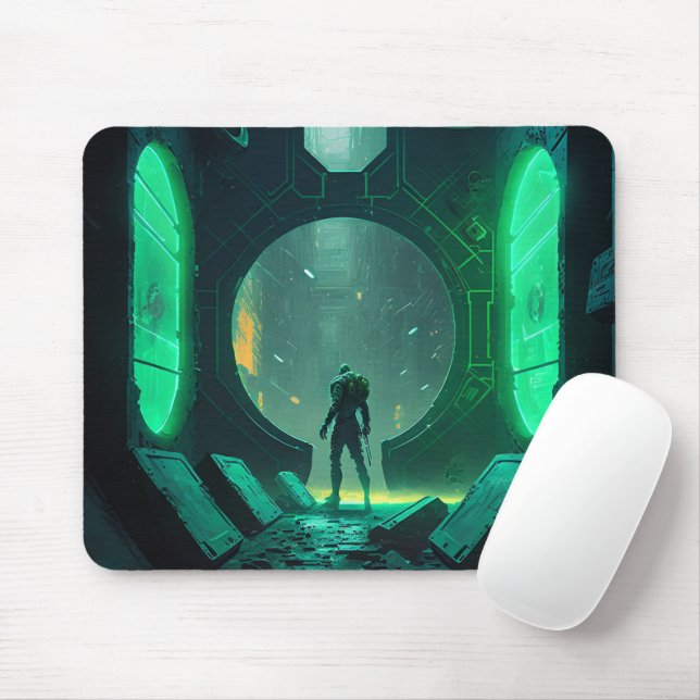 Cyberpunk Virtual Reality  Mouse Pad (With Mouse)