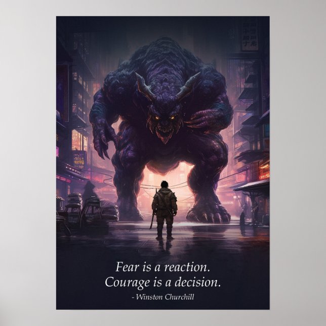 Cyberpunk - Warrior, Gym, Workout, Success Poster (Front)
