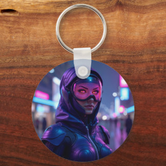 Cyberpunk Warrior Key Ring