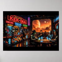 Cyberpunk Western Sci-Fi Saloon Neon Planet Bar