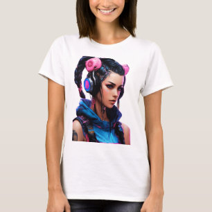 Cyberpunk Woman Animie Style T-Shirt