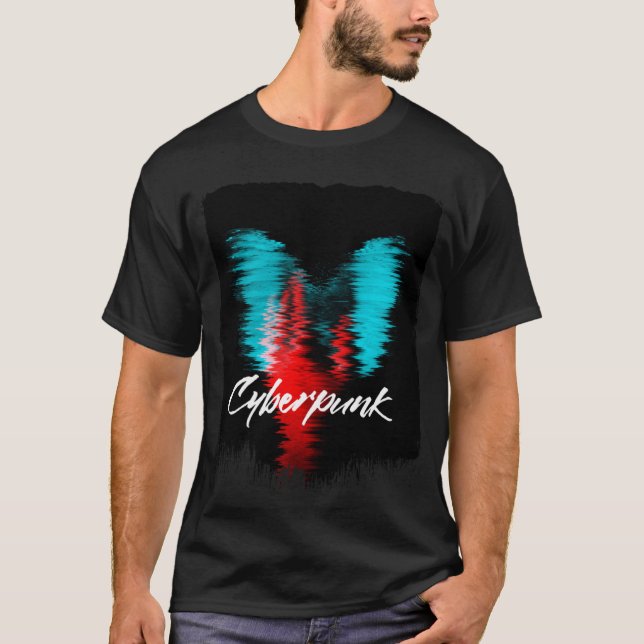 Cyberpunks Japan Streetwear Glitch 80s 90s Sad Vap T-Shirt (Front)