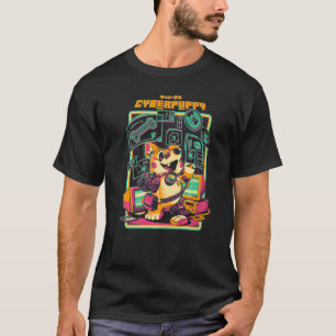 Cyberpuppy Cyborg Corgi Science Fiction Futuristic T-Shirt