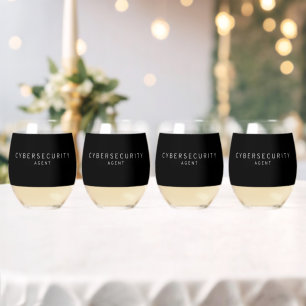 Cybersecurity Agent Stemless Wine Glass