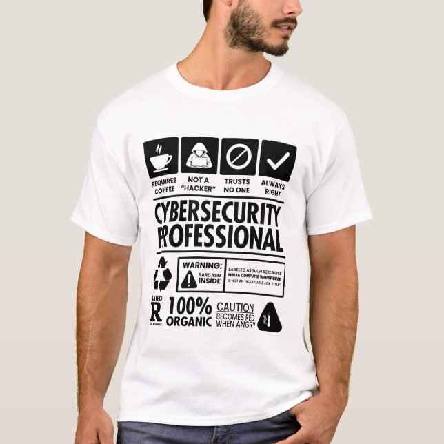 Cybersecurity Network Engineer Analyst Cyber T-Shirt (Front)