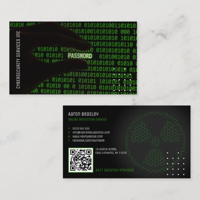 Cybersecurity Services | ONLINE PROTECTION SERVICE Business Card (Front/Back)