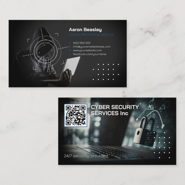 Cybersecurity Services | ONLINE PROTECTION SERVICE Business Card (Front/Back)