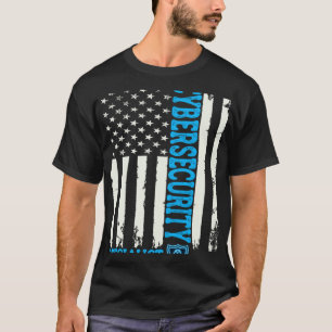 Cybersecurity Specialist Grunge American Flag IT S T-Shirt
