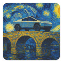 Cybertruck Starry Night Sticker