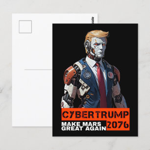 CyberTrump 2076 Make Mars Great Again Postcard