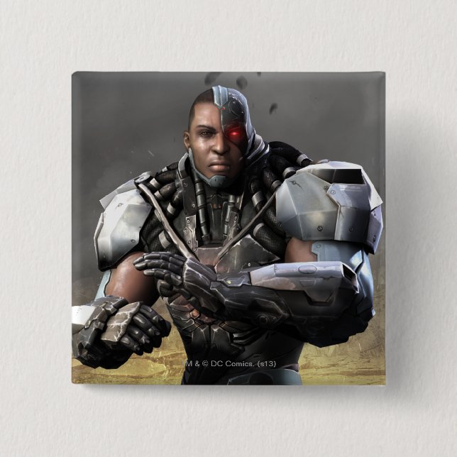 Cyborg 15 Cm Square Badge (Front)