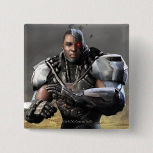 Cyborg 15 Cm Square Badge