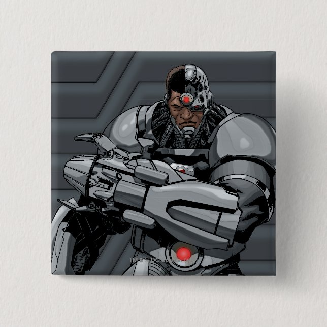 Cyborg 15 Cm Square Badge (Front)