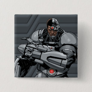 Cyborg 15 Cm Square Badge