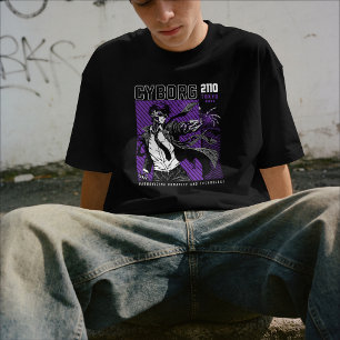 Cyborg 2110 Tokyo Japan Futuristic Anime Tech Wa T-Shirt