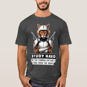 Cyborg animal cat quotes gift T-Shirt