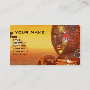 CYBORG ARES IN DESERT OF HYPERION Science Fiction Business Card