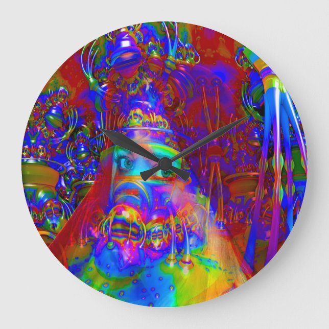 Cyborg Creation Large Clock (Front)