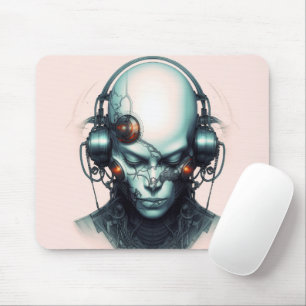 Cyborg Cyberpunk Dj Mouse Pad