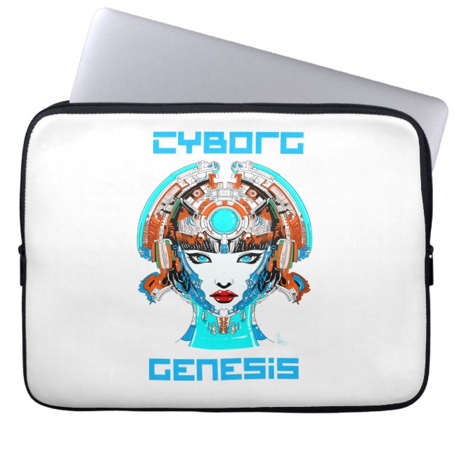 Cyborg Genesis Laptop Sleeve (Front)