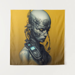 Cyborg Girl Cool Teen Tapestry