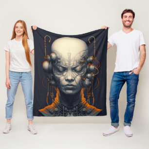 Cyborg Girl Dreamer Teen Fleece Blanket