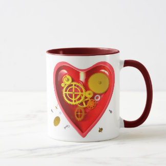 cyborg heart mug